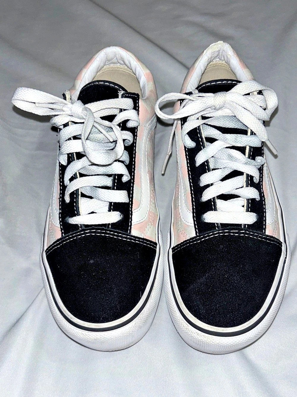 Vans Old Skool Platform Checkerboard Sneaker - Black & Pink - W7/M5.5